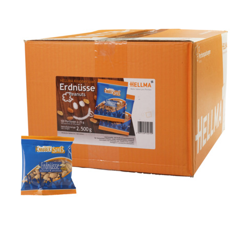 Erdnüsse Hellma Erdnüsse 70102079, 100 x 25 g, 2500 g