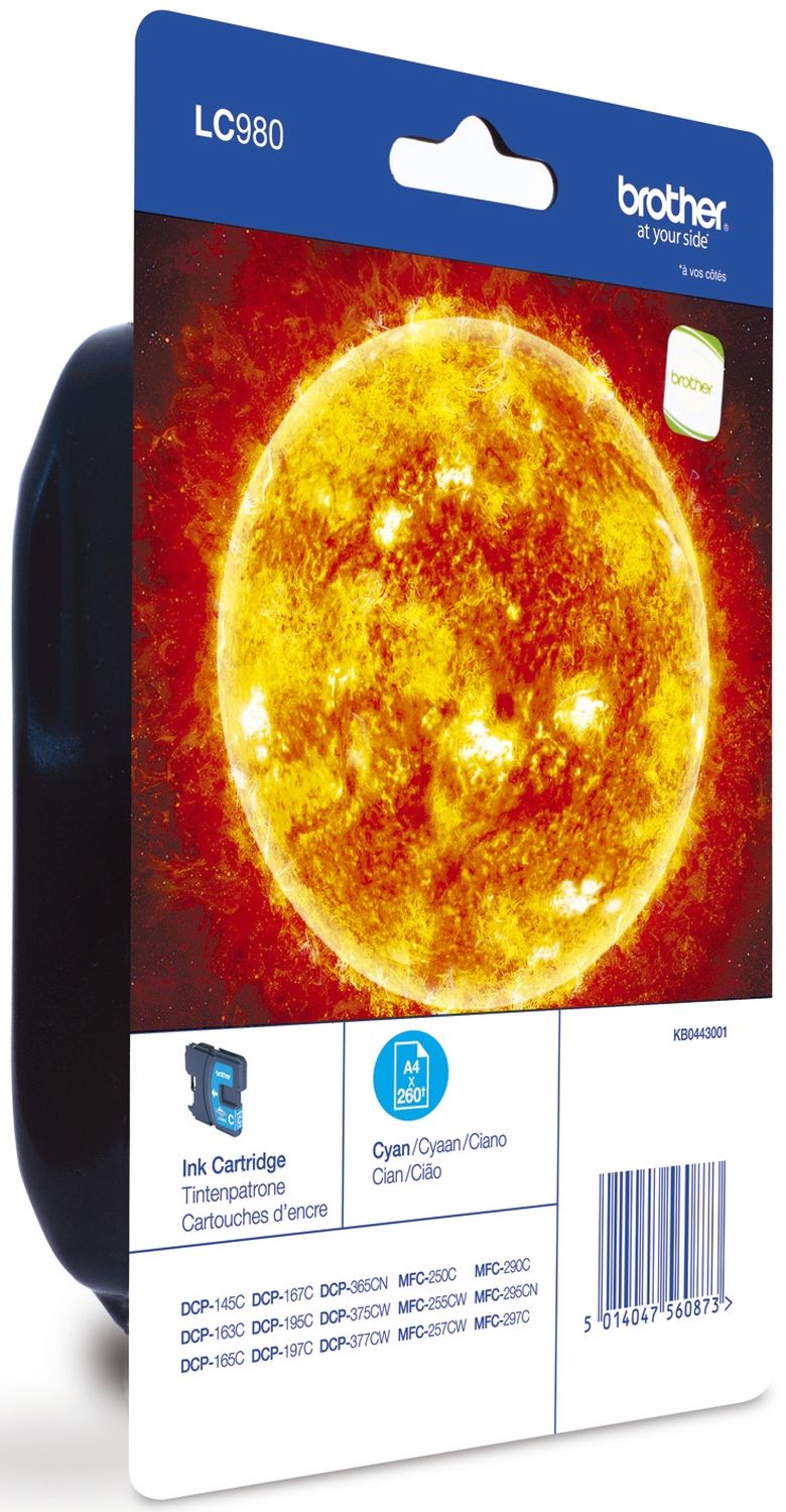 Original Brother Tintenpatrone cyan (LC-980C)