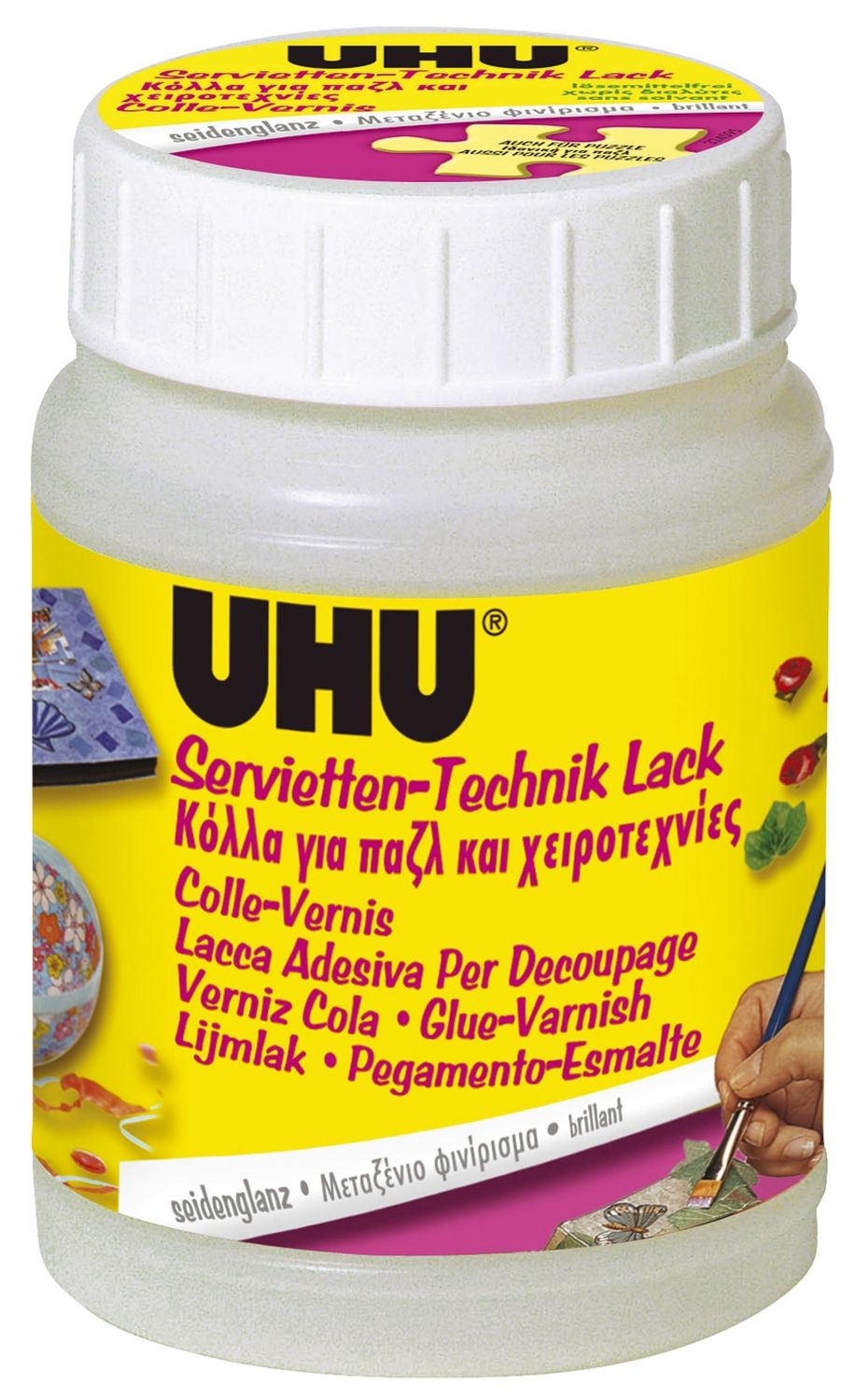 Servietten-Technik Lack seidenglanz, ohne Lösungsmittel, Dose mit 150 ml Servietten-Technik Lack seidenglanz, ohne Lösungsmittel, Dose mit 150 ml