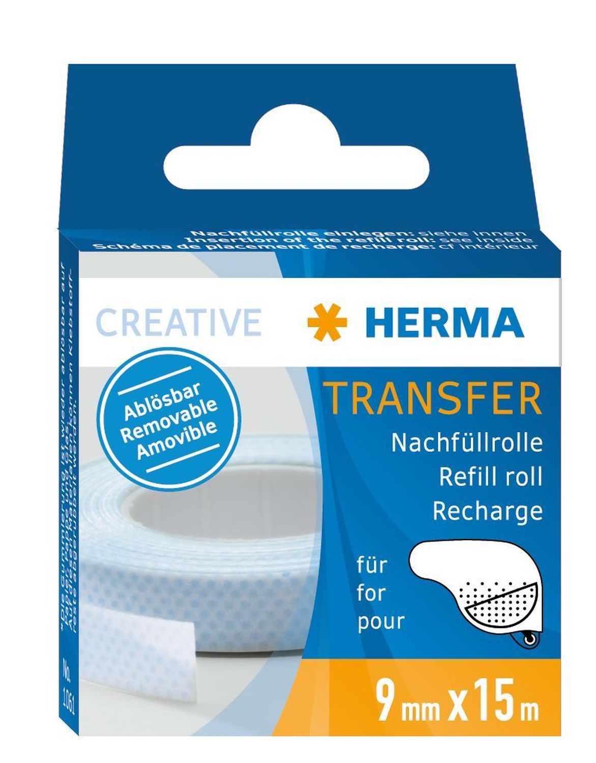 1061 Nachfüllrolle Transfer Nachfüllrolle - 15 m, ablösbar 1061 Nachfüllrolle Transfer Nachfüllrolle - 15 m, ablösbar