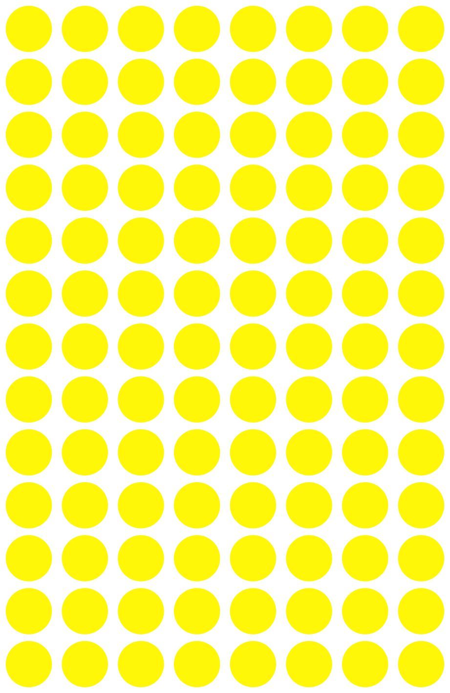 3013 Markierungspunkte - Ø 8 mm, 4 Blatt/416 Etiketten, gelb