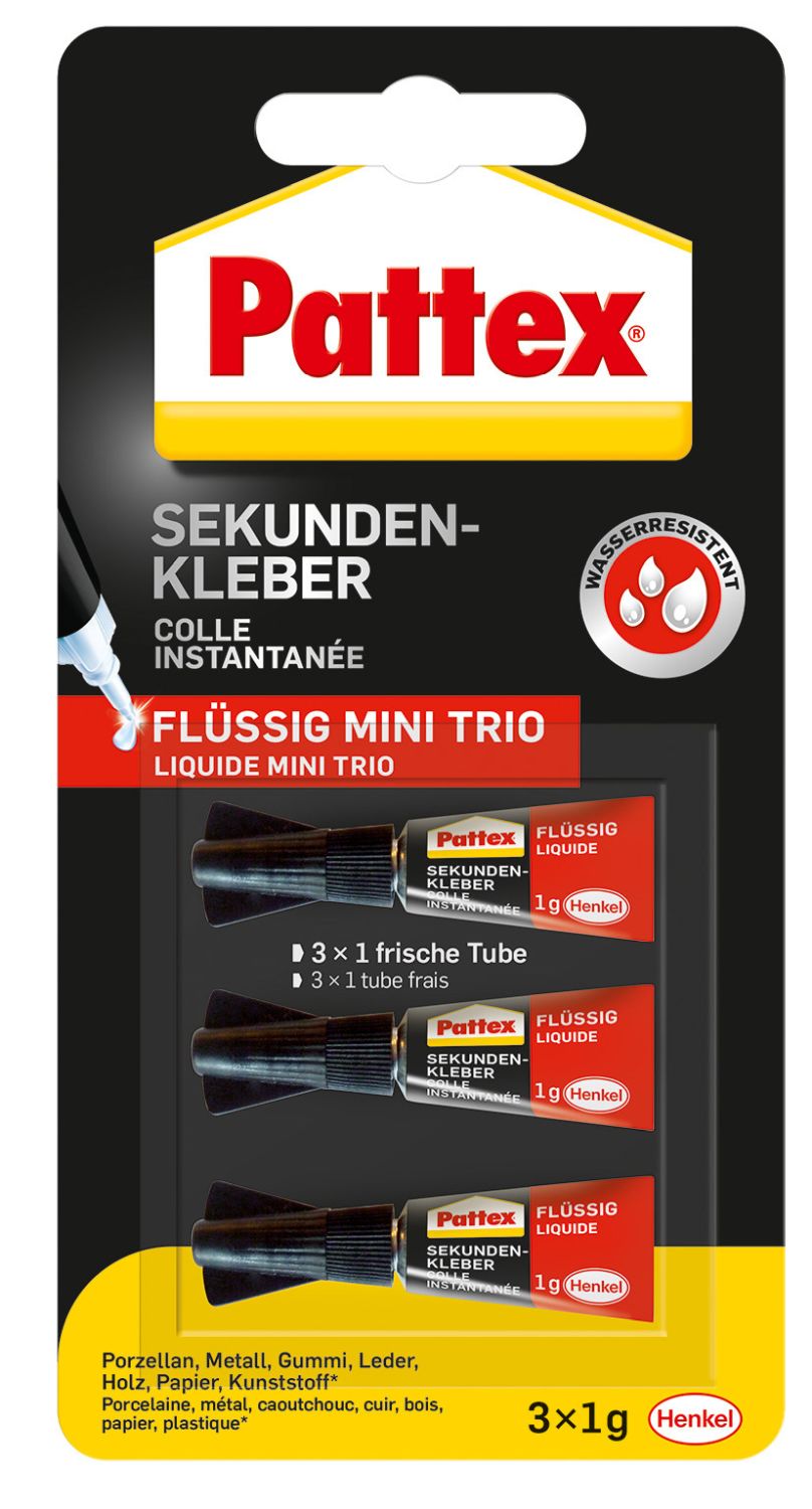 Sekundenkleber - 3x 1g, Blister Sekundenkleber - 3x 1g, Blister