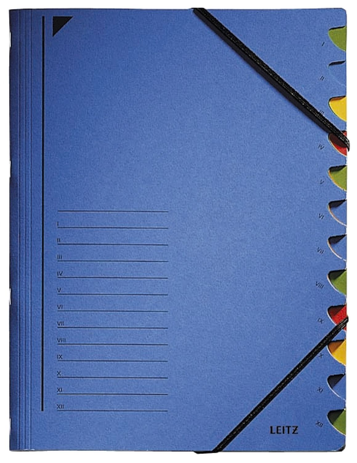 3912 Ordnungsmappe - 12 Fächer, A4, Pendarec-Karton (RC), 430 g/qm, blau 3912 Ordnungsmappe - 12 Fächer, A4, Pendarec-Karton (RC), 430 g/qm, blau