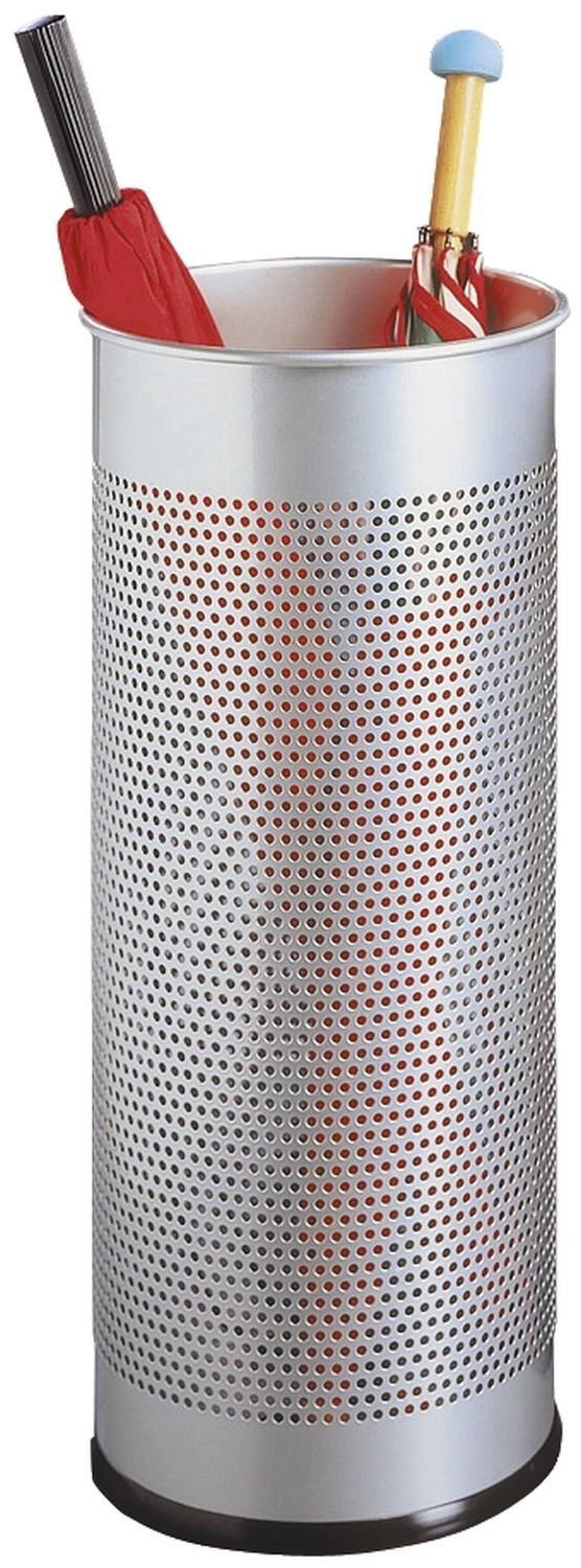 Schirmständer Metall rund 28,5 Liter, metallic silber Schirmständer Metall rund 28,5 Liter, metallic silber