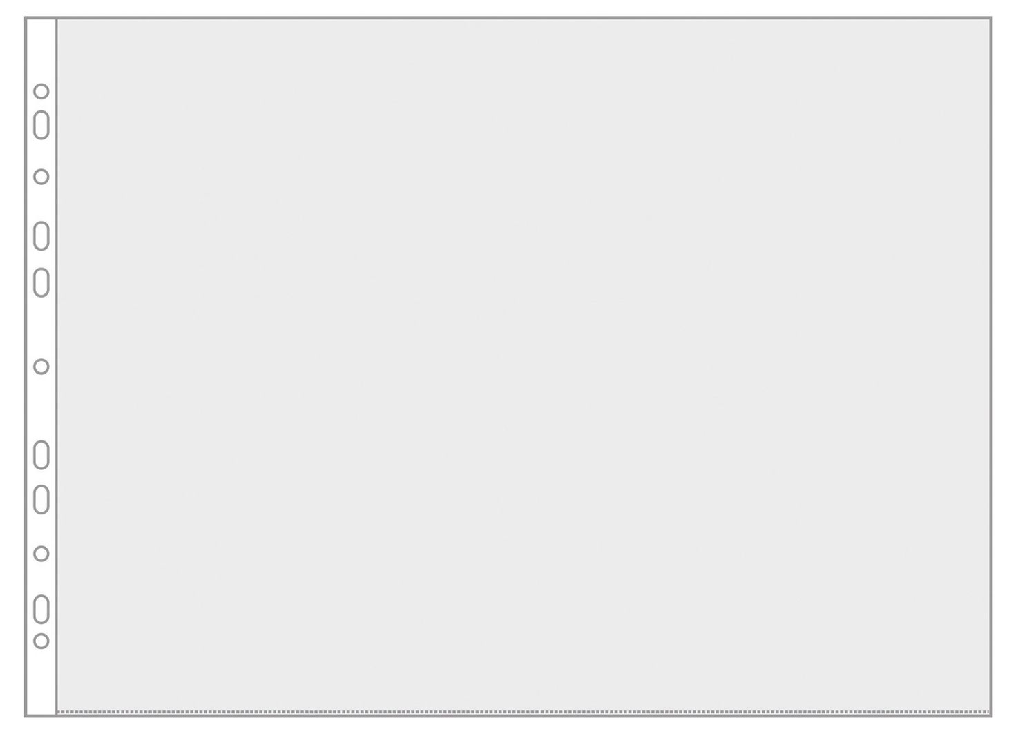 Prospekthüllen Veloflex 4334 000, DIN A3 quer, 0,08 mm, Eurolochung, glasklar, 10 Stück