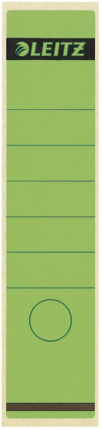 Rückenschilder Leitz 1640-10-55, lang/breit 61 x 285 mm, 100 Stück, grün