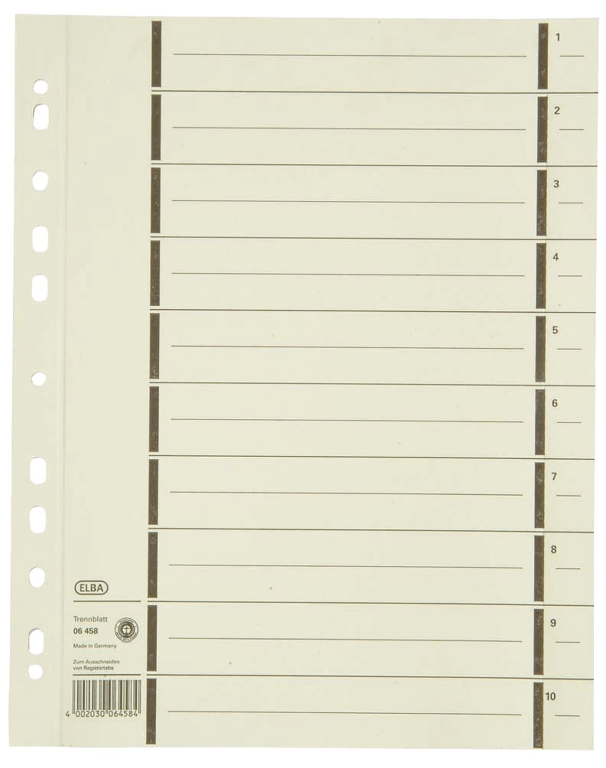 Trennblätter mit Perforation - A4 Überbreite, chamois, 100 Stück Trennblätter mit Perforation - A4 Überbreite, chamois, 100 Stück