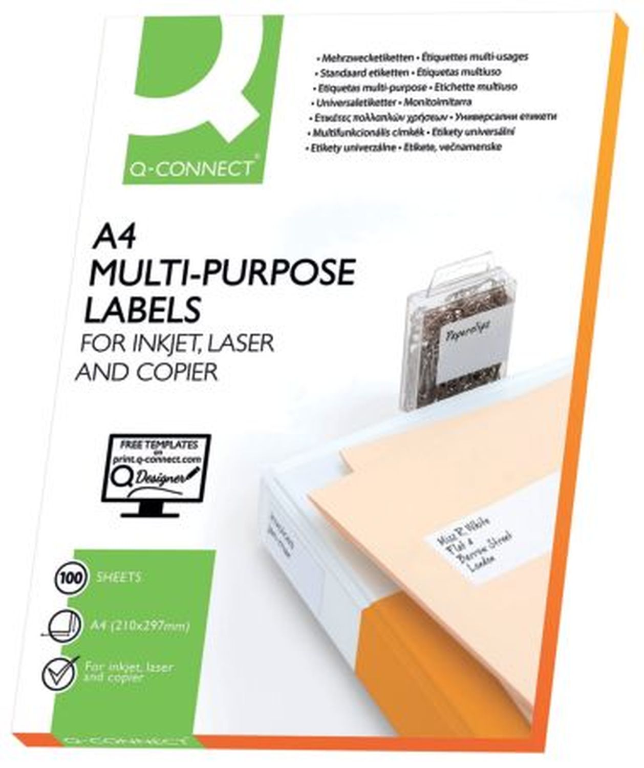 Inkjet+Laser+Kopier-Etiketten - 105,0x48,0 mm, weiß, 1200 Stück/100