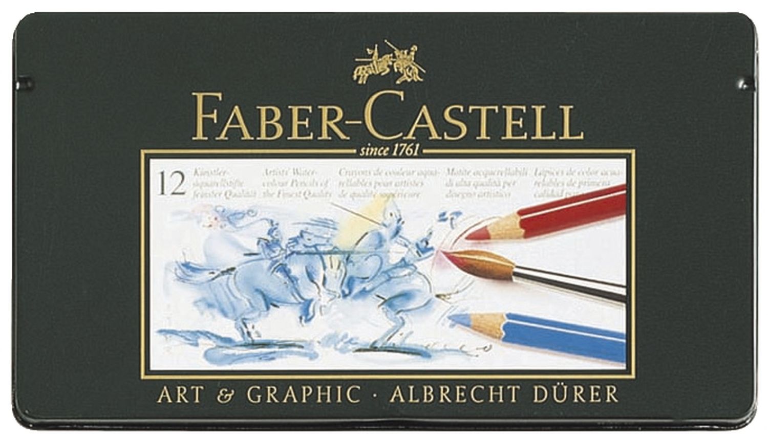 Künstler-Aquarellstift ALBRECHT DÜRER®,12 Farben sortiert im Metalletui Künstler-Aquarellstift ALBRECHT DÜRER®,12 Farben sortiert im Metalletui