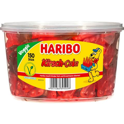 Fruchtgummi Haribo Kirsch-Cola 3361346, 150 Stück, 1.350 g