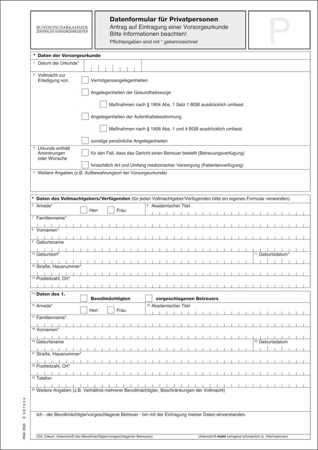 Patientenverfügung mit allen notwendigen Formularen, A4 Patientenverfügung mit allen notwendigen Formularen, A4