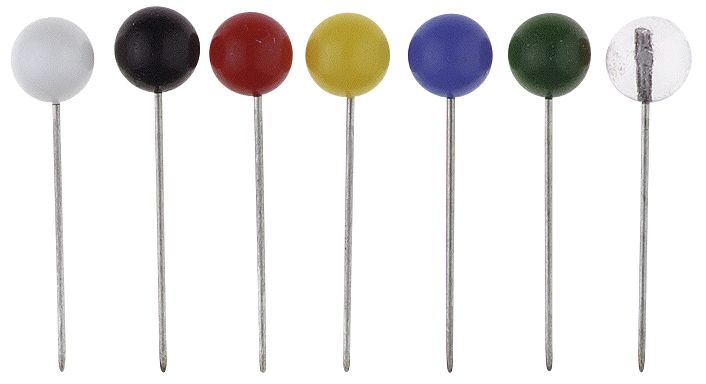 Markiernadel, 16 mm, 5 x 5 mm, Gelb, Dose mit 100 Stück Markiernadel, 16 mm, 5 x 5 mm, Gelb, Dose mit 100 Stück