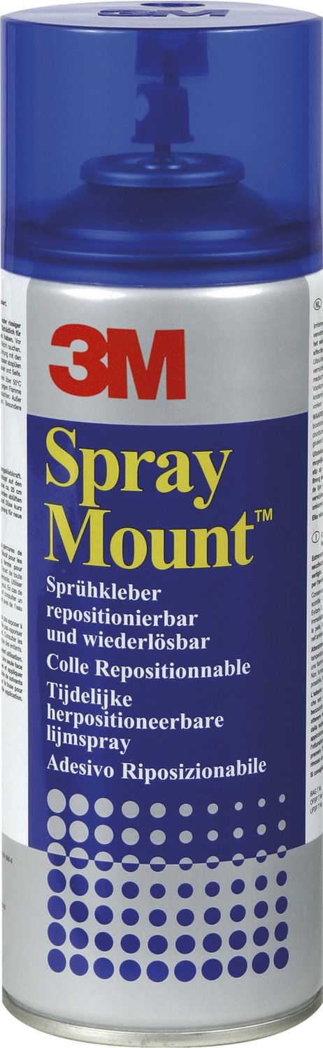 Sprühkleber Spray Mount - wieder ablösbar, transparenter, 400 ml