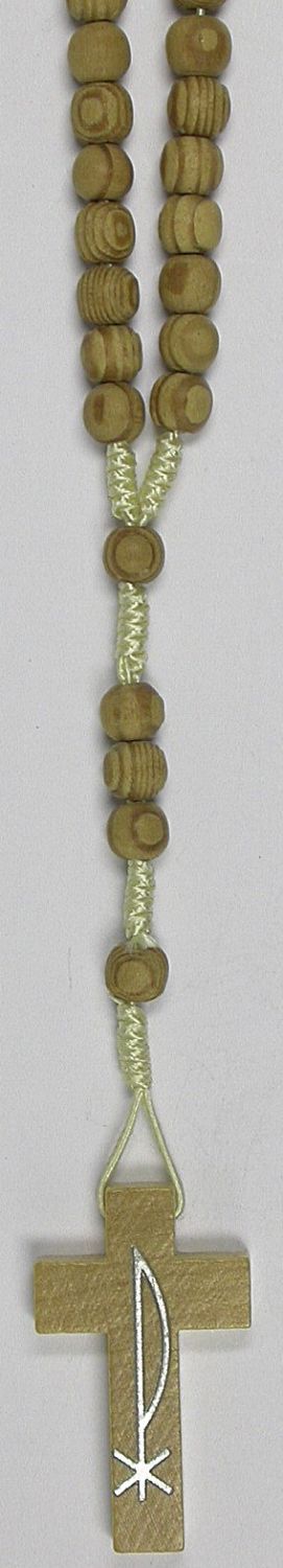 Rosenkranz - Holzperlen, geknüpft, hellbraun, ca. 30 cm Rosenkranz - Holzperlen, geknüpft, hellbraun, ca. 30 cm