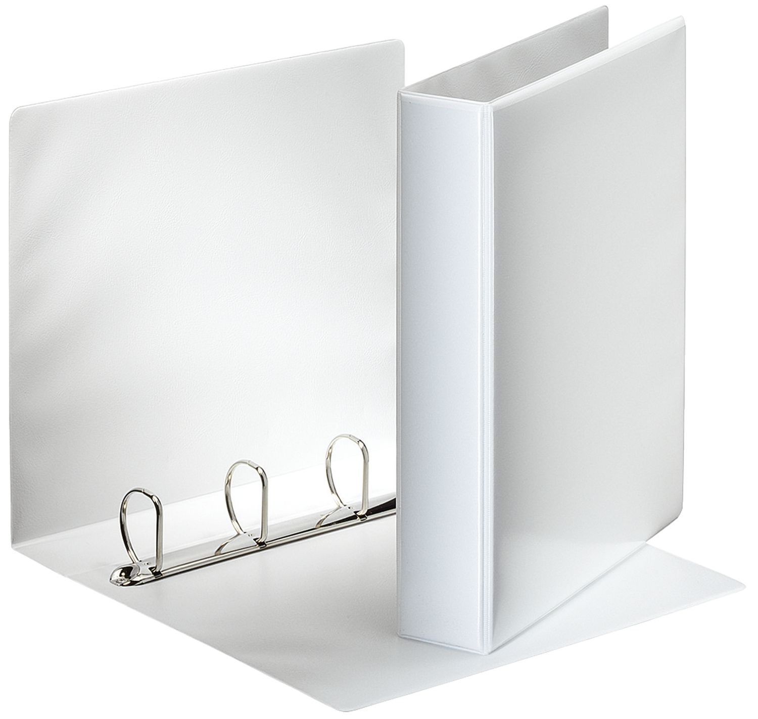 Ringbuch Präsentation, mit Taschen, A4, PP, 4 Ringe, 40 mm, weiß Ringbuch Präsentation, mit Taschen, A4, PP, 4 Ringe, 40 mm, weiß