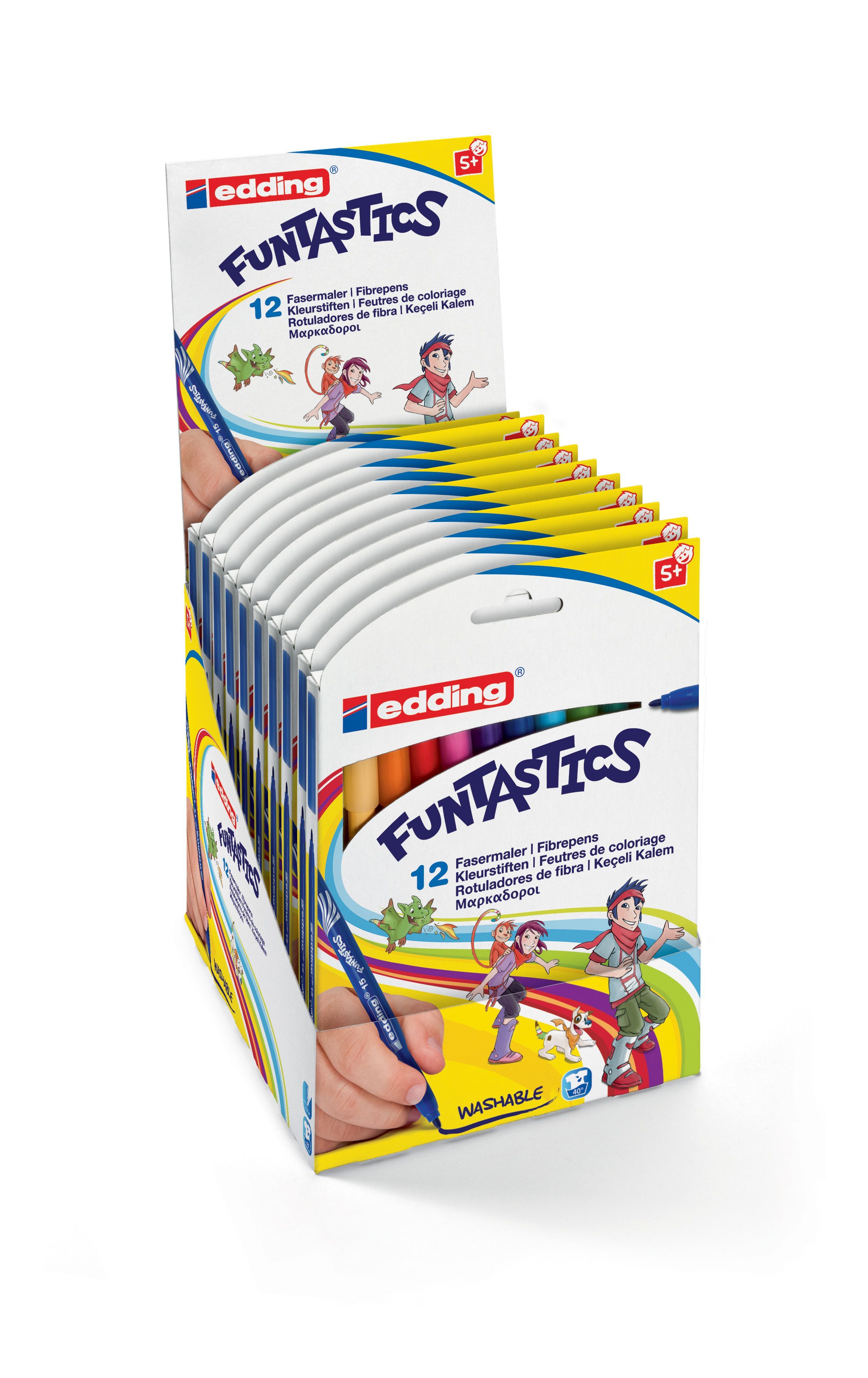 Fasermaler Filzstifte e-15 12er Set FUNTASTIC