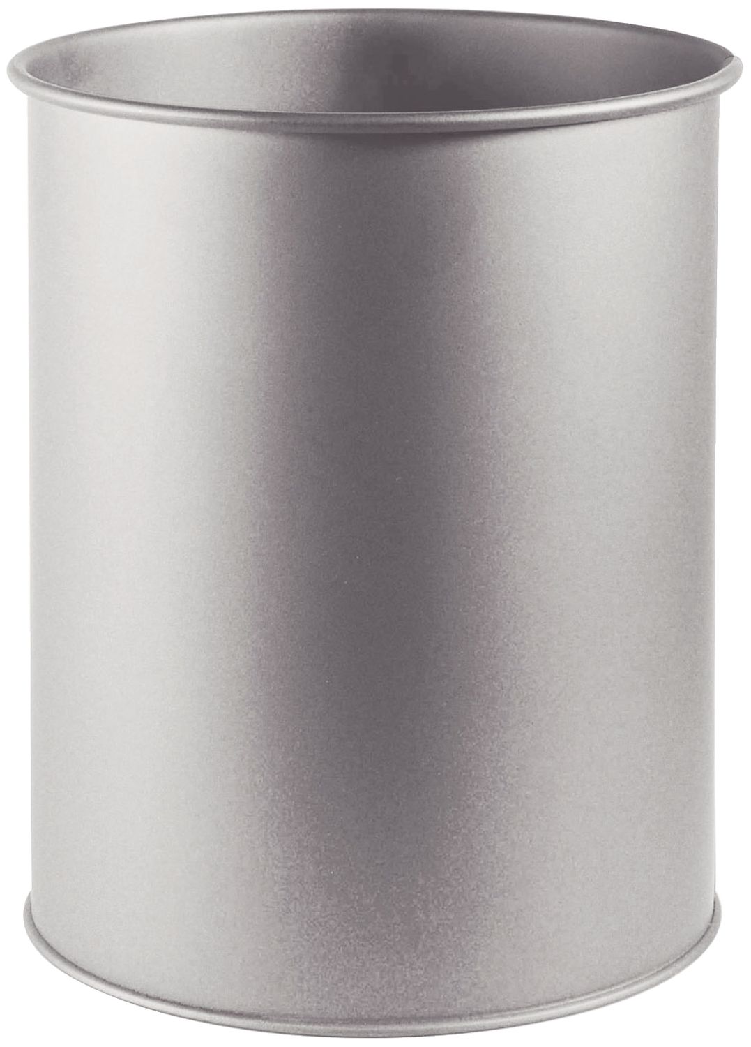 Papierkorb Metall rund 15 Liter, metallic silber