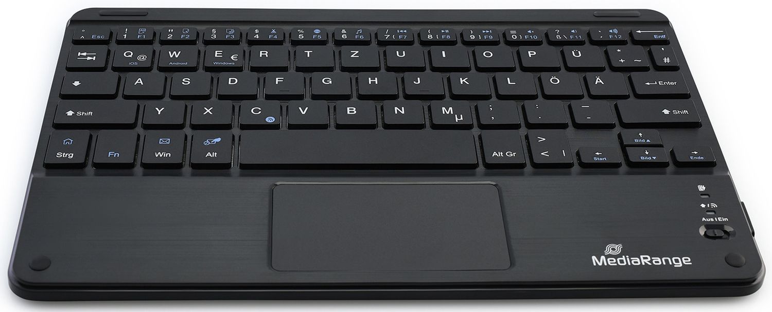 Funk-Tastatur - schwarz, integrierte Halterung Funk-Tastatur - schwarz, integrierte Halterung