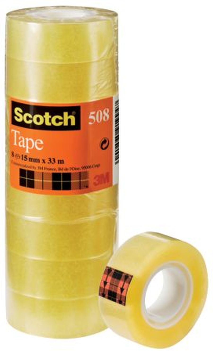 Klebeband Transparent 508, PP, Bandgröße (L x B): 33 m x 15 mm, 10 Rollen