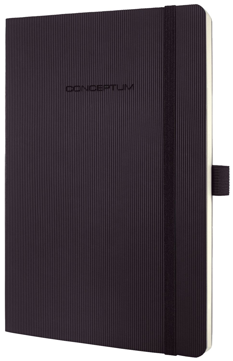 Notizbuch Conceptum - ca. A5, liniert, 194 Seiten, schwarz, Softcover