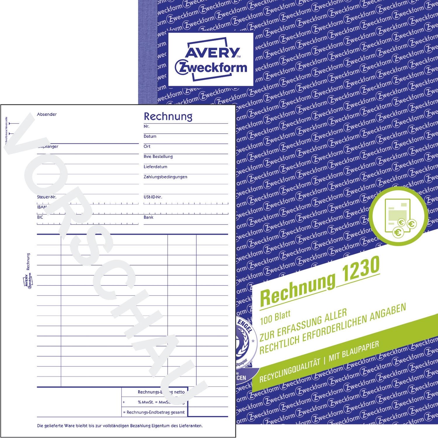 1230 Rechnung - A5, vorgelocht, 100 Blatt, weiß 1230 Rechnung - A5, vorgelocht, 100 Blatt, weiß