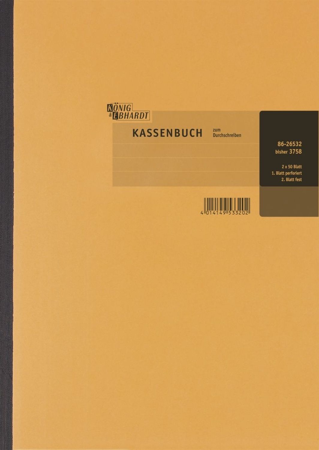 Kassen-Durchschreibebuch - Bruttoverbuchung, 2 x 50 Blatt, Blaupapier Kassen-Durchschreibebuch - Bruttoverbuchung, 2 x 50 Blatt, Blaupapier