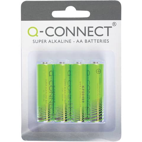 Batterien Q-Connect AA KF00489, Mignon, R6, LR06, 1,5 V, 4 Stück