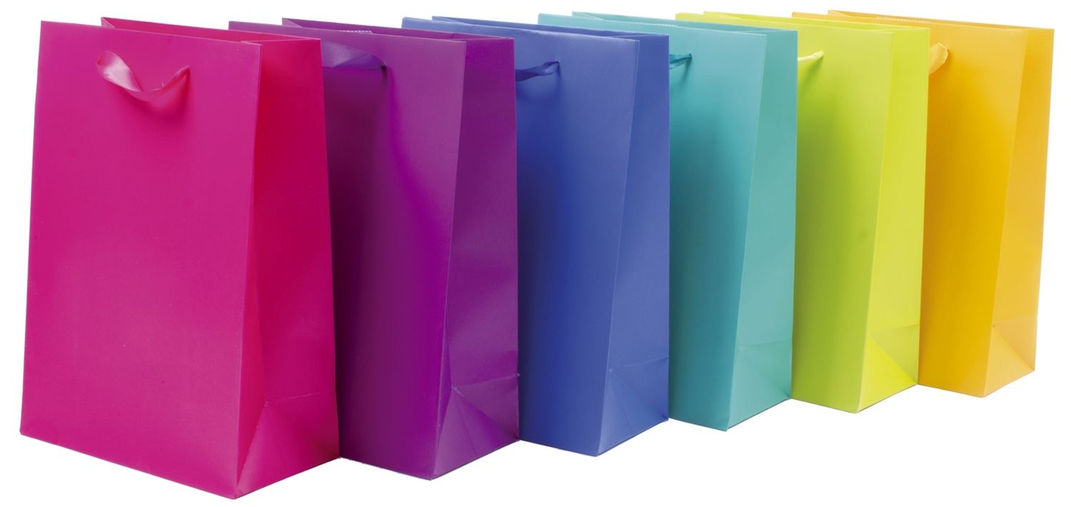 Geschenktragetasche uni - 20 x 28 x 9,8 cm, sortiert Geschenktragetasche uni - 20 x 28 x 9,8 cm, sortiert