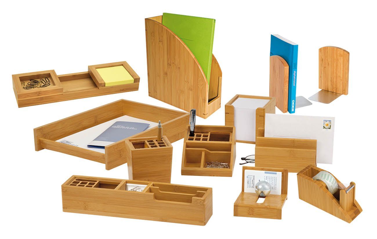 Zettelbox mit Papier - Bambus Zettelbox mit Papier - Bambus