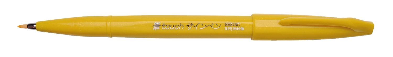 Kalligrafiestift Sign Pen Brush - Pinselspitze, gelb