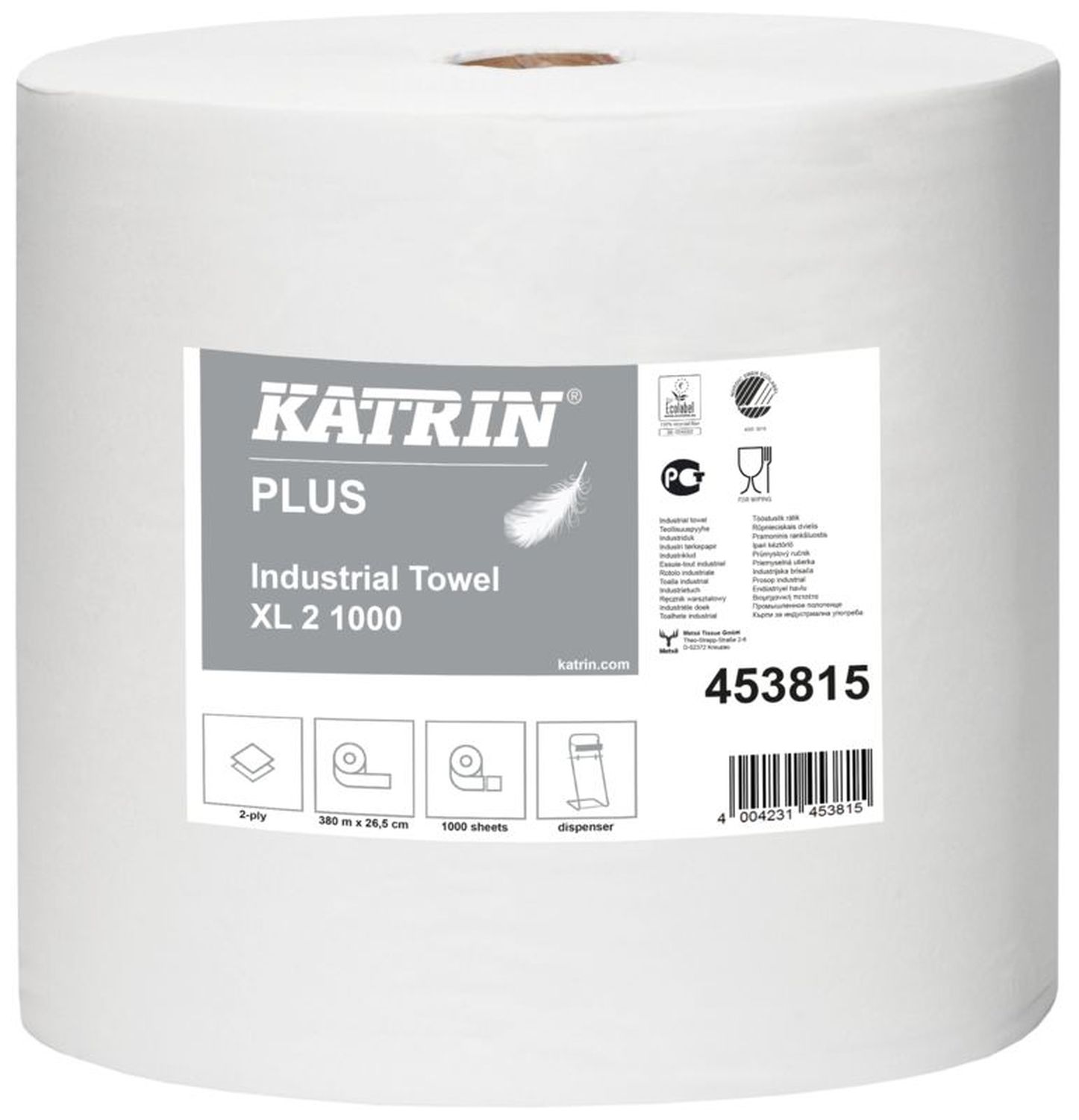 Wischtuch Plus Industrial XL weiß, 2-lagig, 1000 Blatt Wischtuch Plus Industrial XL weiß, 2-lagig, 1000 Blatt