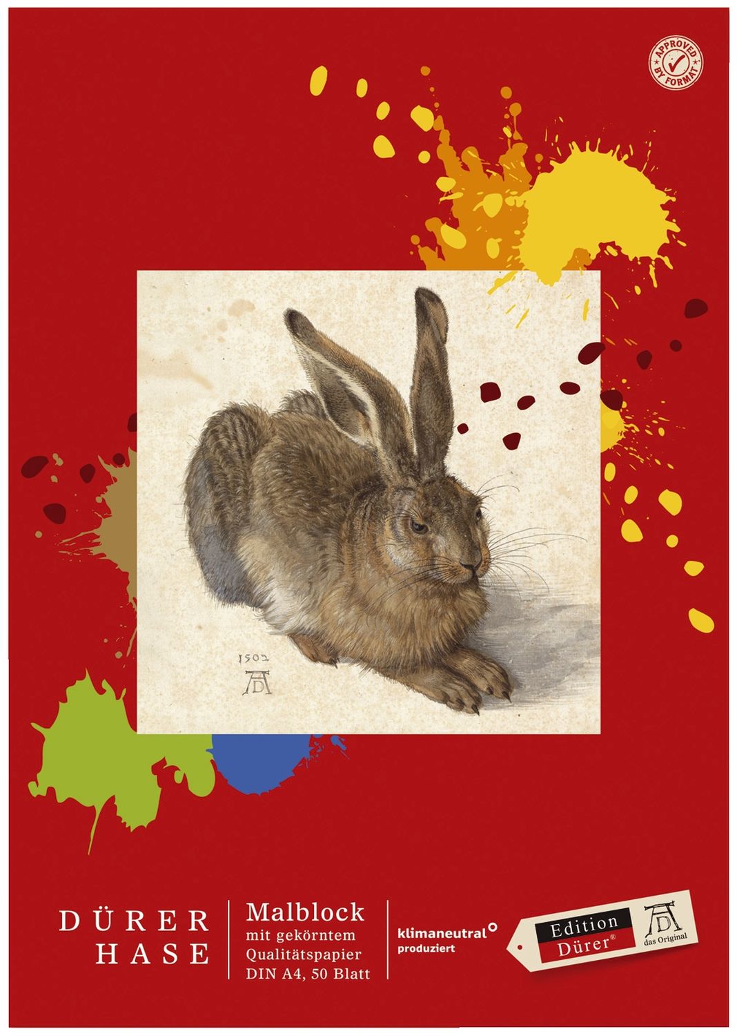 Malblock gekörnt - A4, 50 Blatt, 100 g/qm