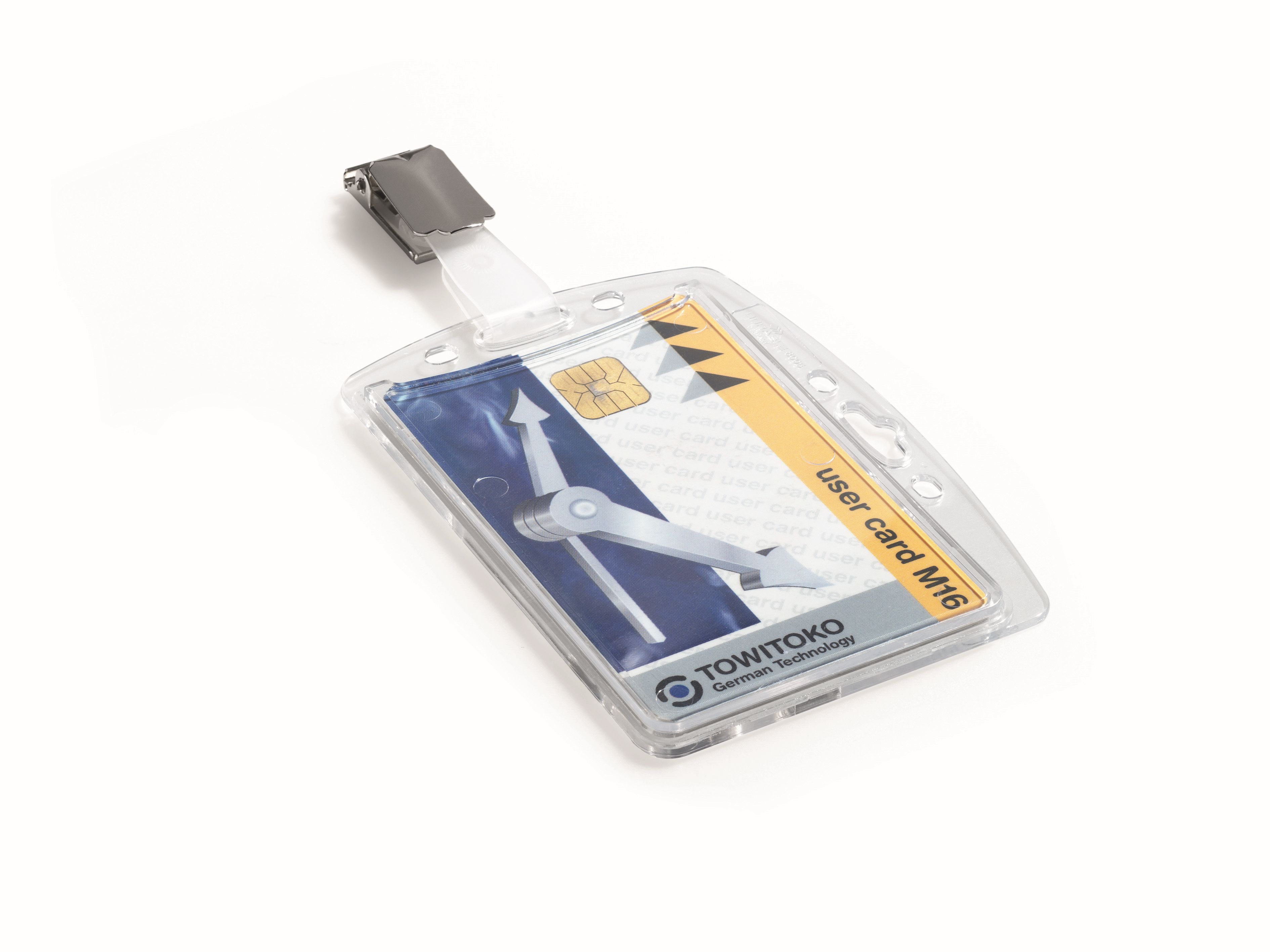 Ausweishülle mit Security Clip - Kunststoff, 85 x 54 mm, 25 Stück Ausweishülle mit Security Clip - Kunststoff, 85 x 54 mm, 25 Stück