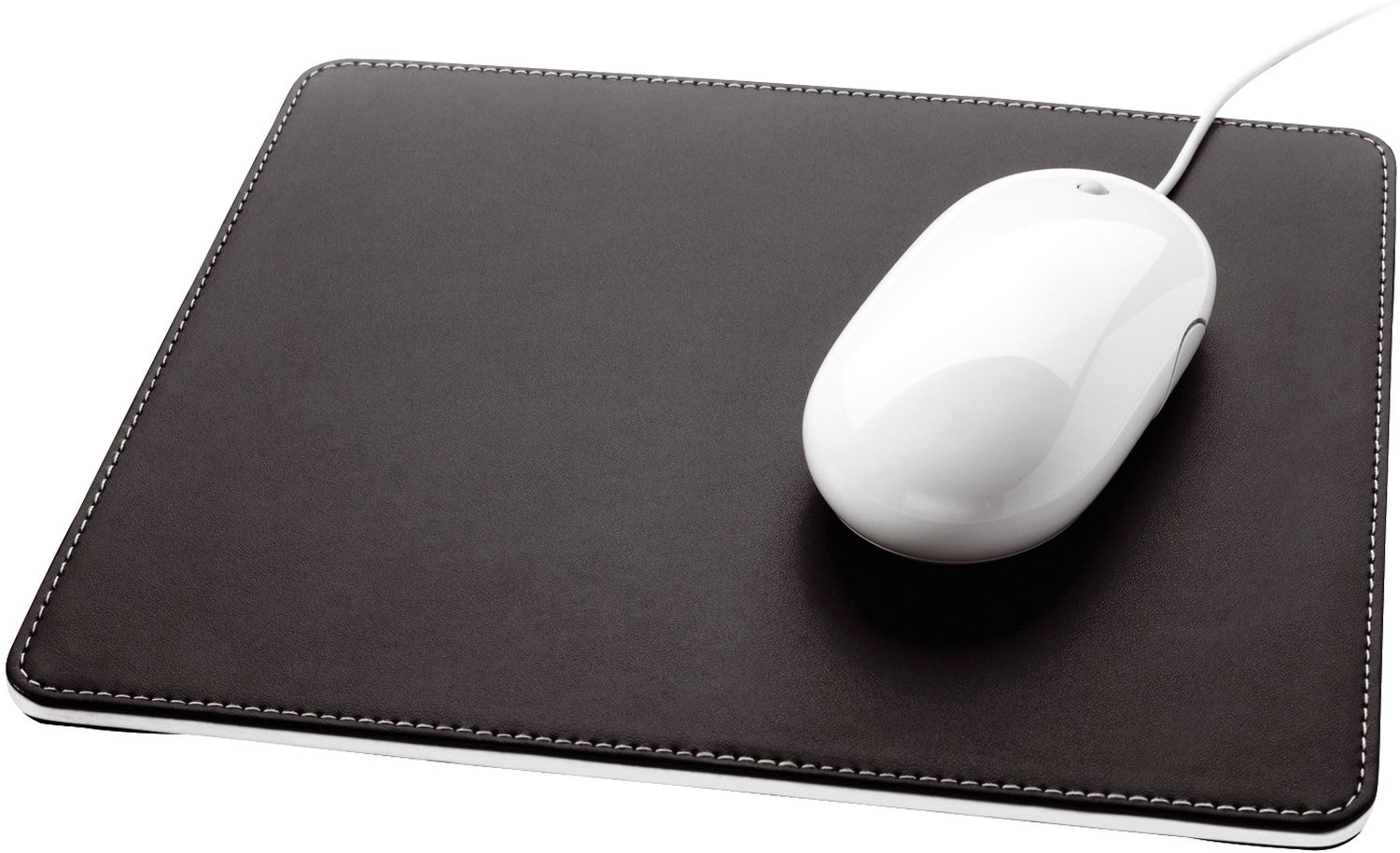 Mousepad Eyestyle - Lederimitat, white Mousepad Eyestyle - Lederimitat, white