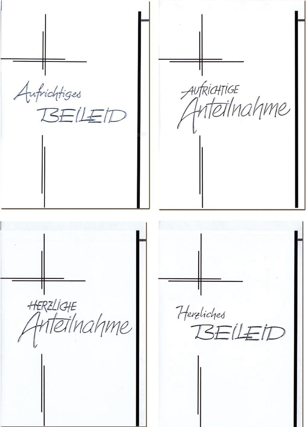 Trauerkarte - inkl. Umschlag, sortiert