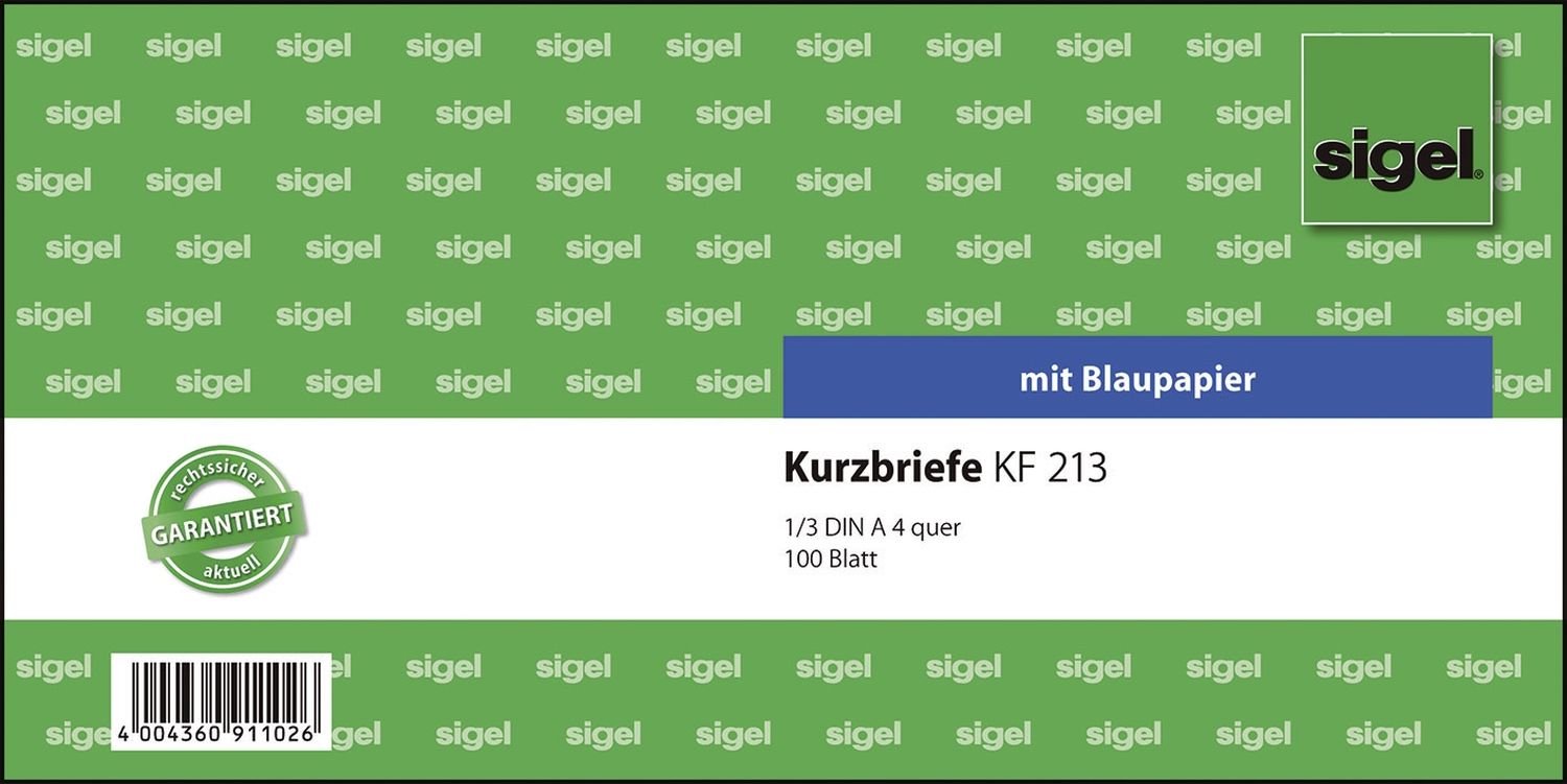 Kurzmitteilungen »Kurzbrief« - 1/3 A4 quer, 100 Blatt Kurzmitteilungen »Kurzbrief« - 1/3 A4 quer, 100 Blatt