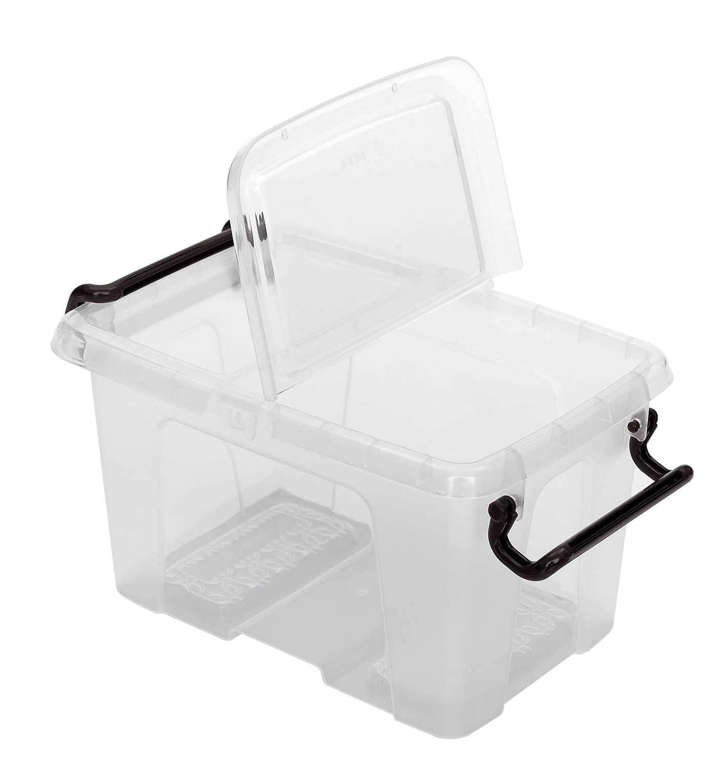 Aufbewahrungsbox Cep strata 20068001101mit Doppel-Klappdeckel und Rollen, 1,7 Liter, transparent