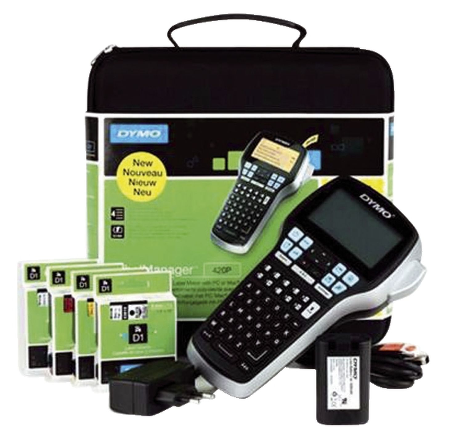 Beschriftungsgerät LabelManager 420P Kofferset, für Dymo D1 Bänder 6/9/12/19mm Beschriftungsgerät LabelManager 420P Kofferset, für Dymo D1 Bänder 6/9/12/19mm