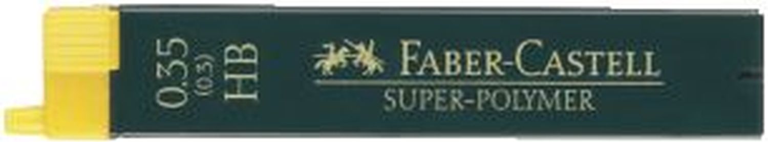 Feinmine SUPER-POLYMER - 0,3/0,35 mm, HB, tiefschwarz, 12 Minen Feinmine SUPER-POLYMER - 0,3/0,35 mm, HB, tiefschwarz, 12 Minen