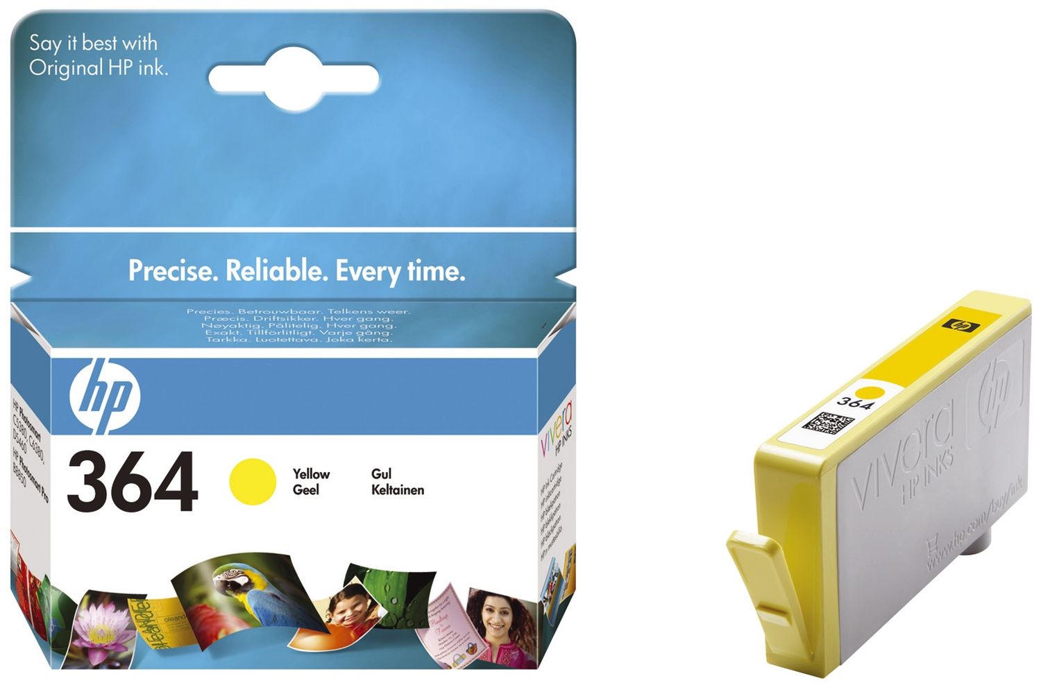 Original HP Tintenpatrone gelb (CB320EE,CB320EE#ABB,CB320EE#ABE,CB320EE#BA1,CB320EE#BA3,CN683E,364,364Y,364YELLOW,NO364,NO364Y,NO364YELLOW)