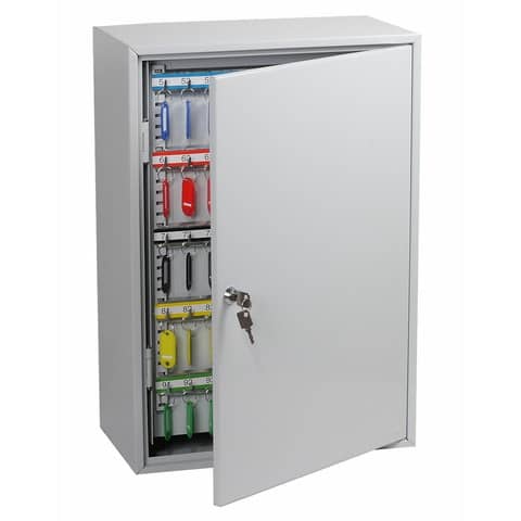 Schlüsselschrank Phönix KC0605K, mit 300 Haken, 38,0 x 55,0 x 20,5 cm, mit Zylinderschloss, grau