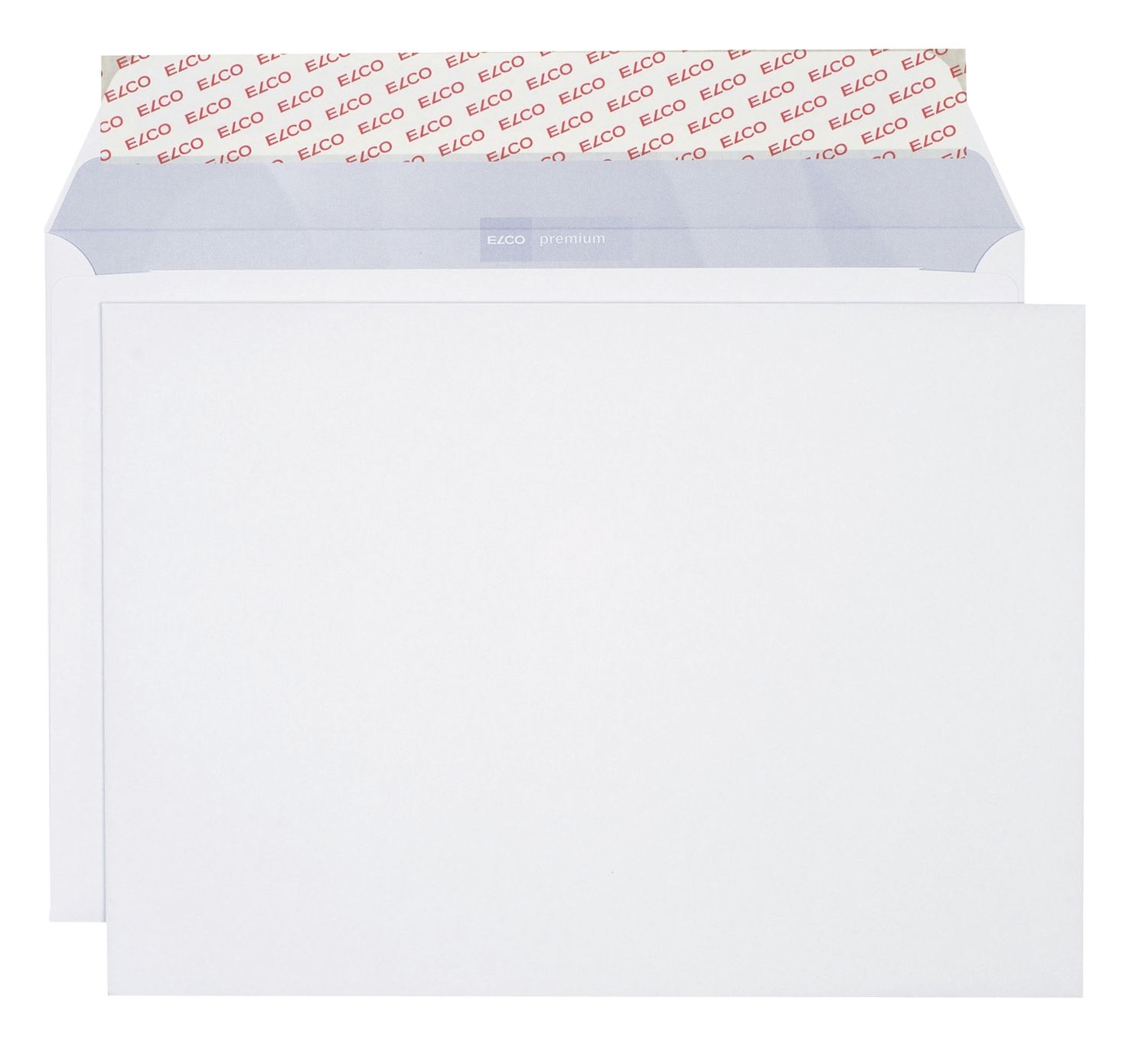 Versandtaschen Office Elco 74538.12, C4, Öffnung an der langen Seite, ohne Fenster, hochweiß, haftklebend, 120 g/qm, 50 Stück in Shop Box