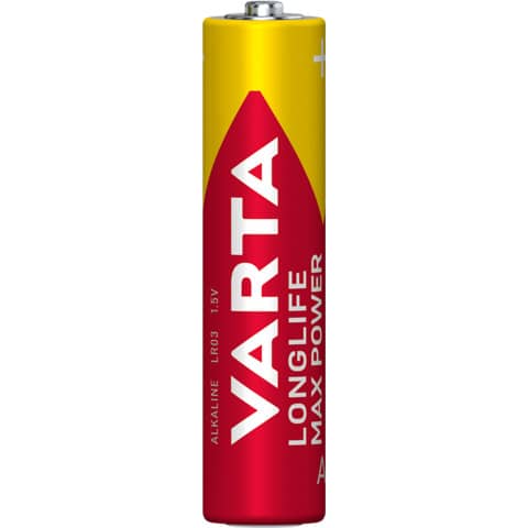 Batterien Varta Longlife MaxPower AAA 4703, Micro, R3, LR03, 1,5 V, 4 Stück