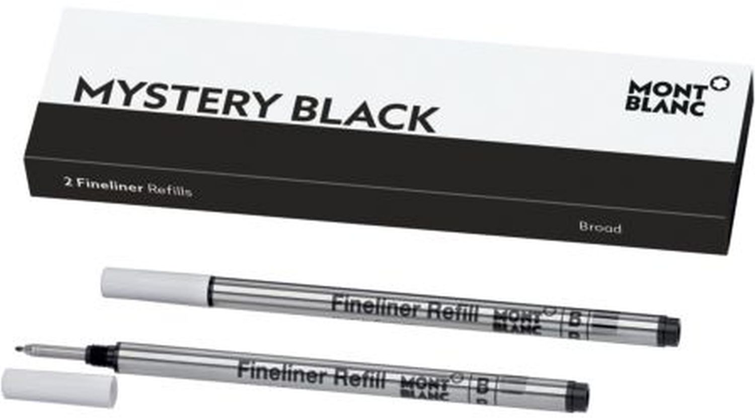 Feinlinermine - B, 2 Stück, mystery black