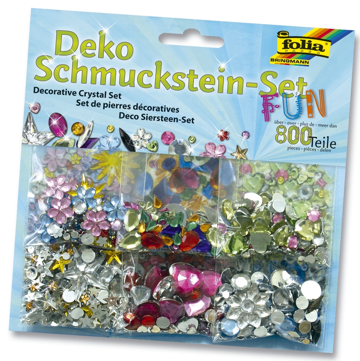 Schmuckstein-Set Fun - ca. 800 Teile, Größen/Farben sortiert Schmuckstein-Set Fun - ca. 800 Teile, Größen/Farben sortiert