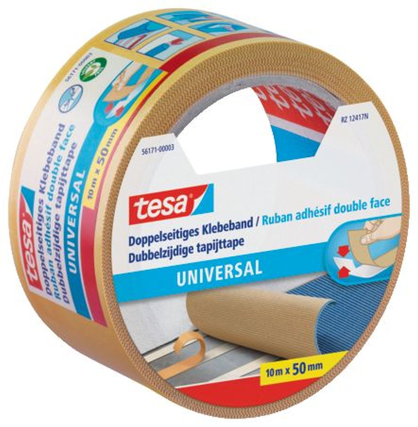 Verlegeband / Klebeband doppelseitig 10 m x 50 mm universal Verlegeband / Klebeband doppelseitig 10 m x 50 mm universal