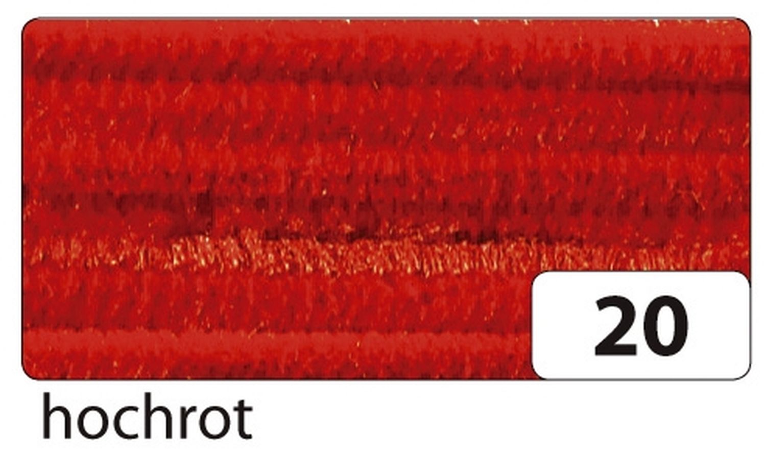 Chenilledraht - 8 mm, 10 Stück, hochrot