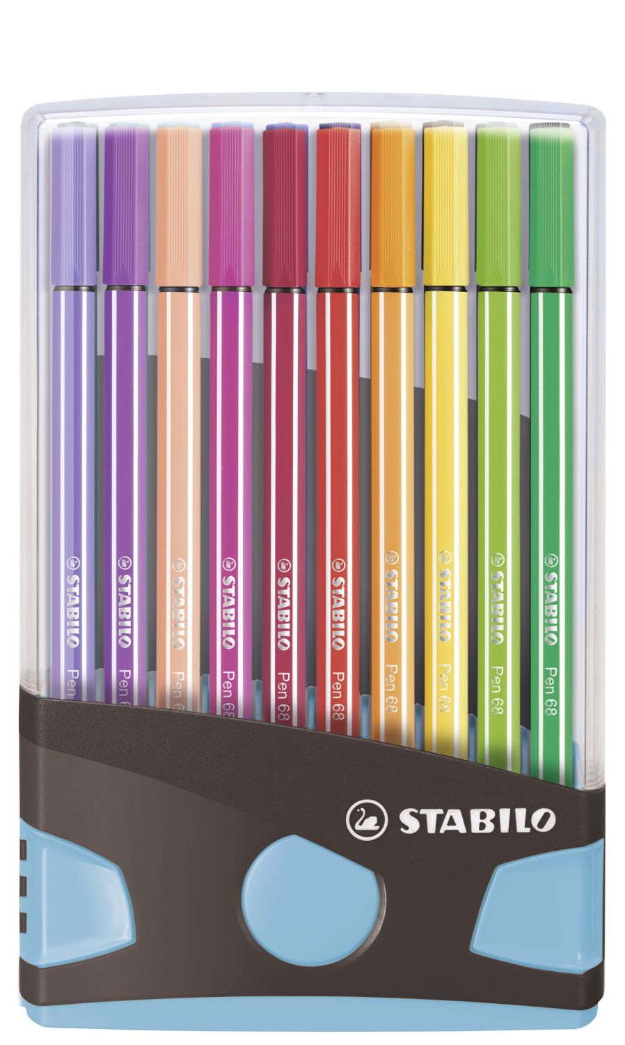 Premium-Filzstift - Pen 68 ColorParade - 20er Tischset in anthrazit/hellblau - mit 20 verschiedenen Farben