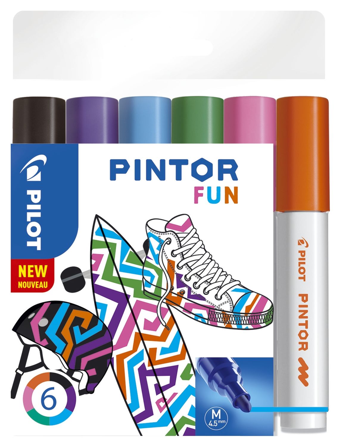 Kreativmarker Pintor FUN - M, 6 Stück sortiert Kreativmarker Pintor FUN - M, 6 Stück sortiert