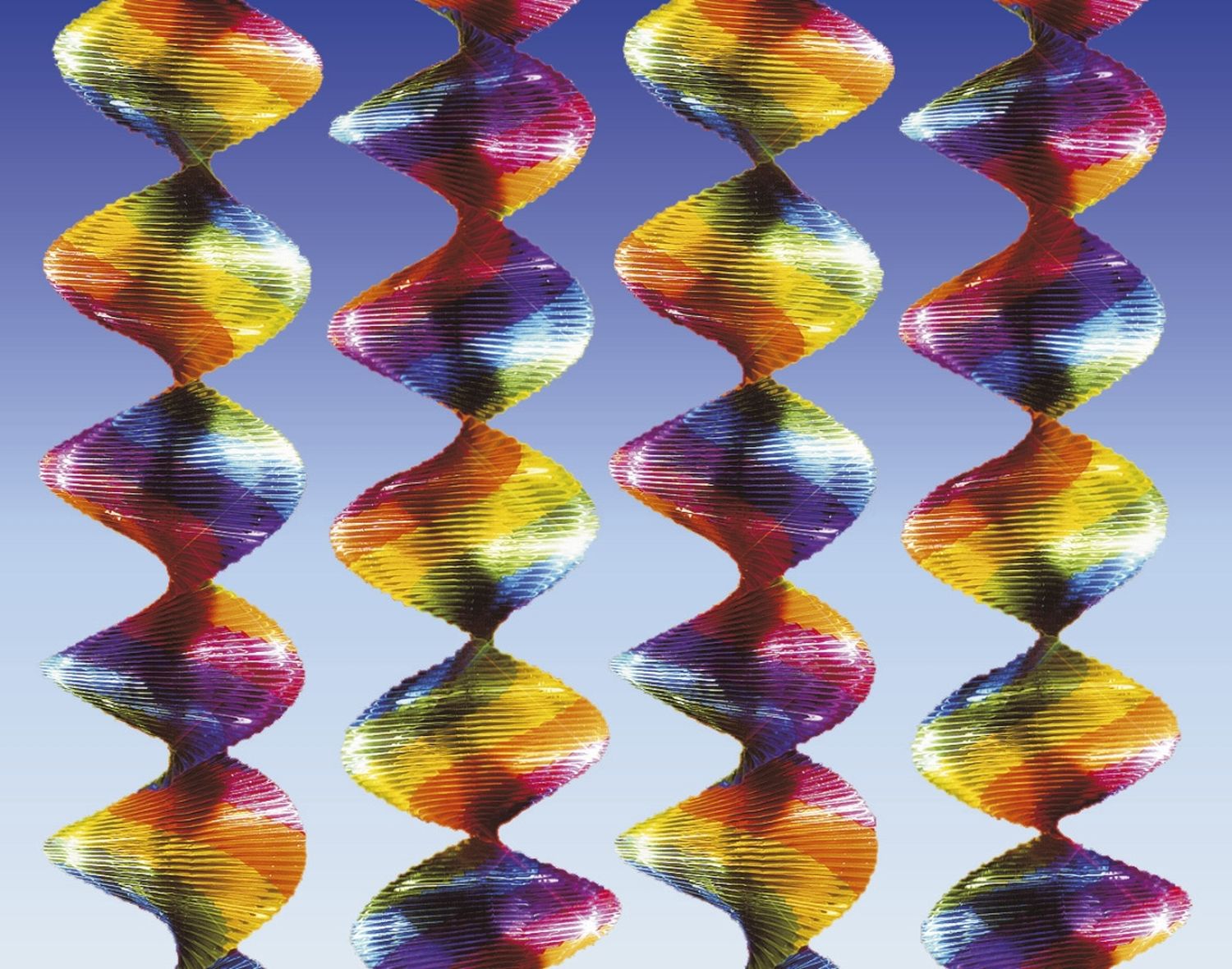 Girlande Rotorspirale Regenbogen - Ø 5 cm x 60 cm, 4er Pack Girlande Rotorspirale Regenbogen - Ø 5 cm x 60 cm, 4er Pack
